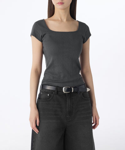 MUSINSA STANDARD WOMAN Women's T-Shirt Dark Gray