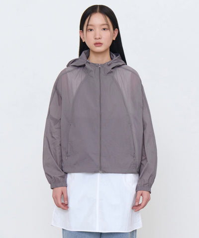 MUSINSA STANDARD WOMAN Women's Sheer Hooded Windbreaker Jacket (Size L)