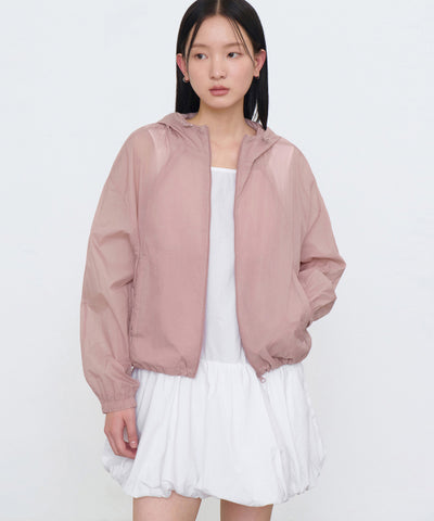 MUSINSA STANDARD WOMAN Women's Sheer Hooded Windbreaker Jacket (Size L)