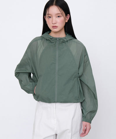 MUSINSA STANDARD WOMAN Women's Sheer Hooded Windbreaker Jacket (Size L)