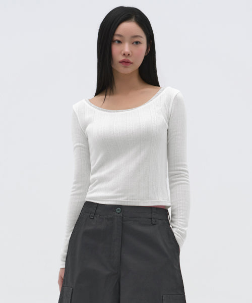 MUSINSA STANDARD WOMAN MUSINSA STANDARD WOMAN T-Shirt Long Sleeve [White]