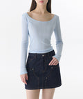 MUSINSA STANDARD WOMAN MUSINSA STANDARD WOMAN T-Shirt Long Sleeve [Sky Blue]