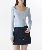 MUSINSA STANDARD WOMAN MUSINSA STANDARD WOMAN T-Shirt Long Sleeve [Sky Blue]