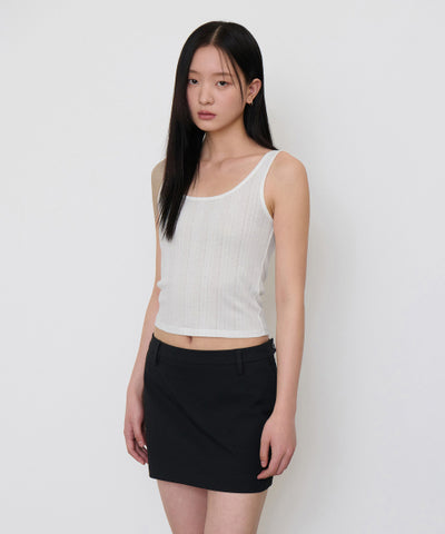 MUSINSA STANDARD WOMAN Women's Pointel Tank Top [White]