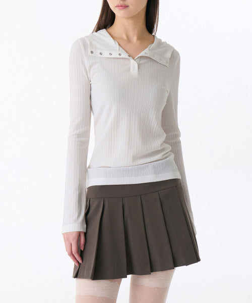 MUSINSA STANDARD WOMAN MUSINSA STANDARD WOMAN Women's Vertical Texture Hoodie [Ivory]