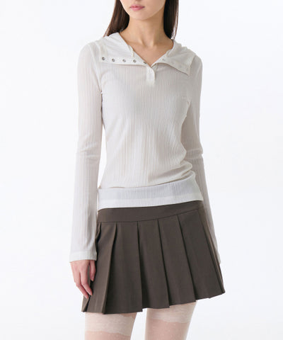 MUSINSA STANDARD WOMAN Women's Vertical Texture Hoodie [Ivory]