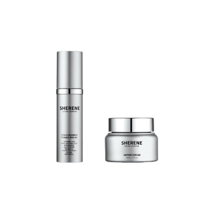 SHERENE Vitamin C Blemish Toning Serum + Repair Cream Set
