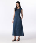 MUSINSA STANDARD WOMAN MUSINSA STANDARD WOMAN Denim Maxi Dress [Medium Indigo]