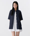 MUSINSA STANDARD WOMAN MUSINSA STANDARD WOMAN Women's Oversized Short Sleeve Denim Shirt