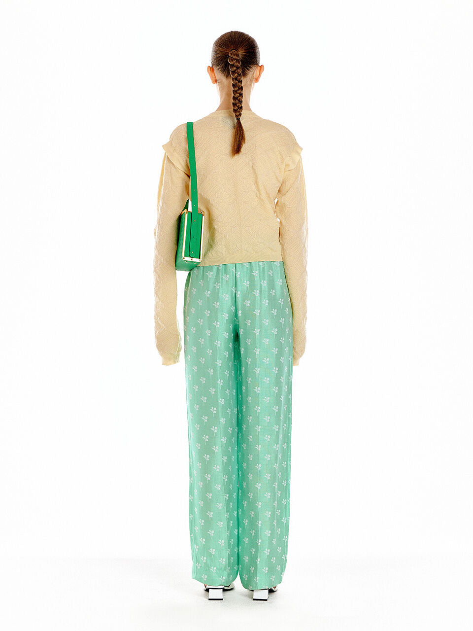 EENK EENK UKEE Logo Jacquard Knit Cardigan - Light Yellow