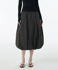 MUSINSA STANDARD WOMAN MUSINSA STANDARD WOMAN Balloon Banding Long Skirt [Gunmetal]
