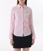 MUSINSA STANDARD WOMAN MUSINSA STANDARD WOMAN Women's Striped Slim Fit Shirt [Pink]