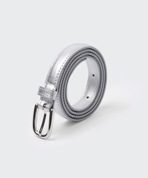 MUSINSA STANDARD WOMAN MUSINSA STANDARD WOMAN Women's Rounded Crack Leather Thin Belt 15mm