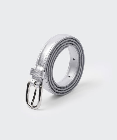 MUSINSA STANDARD WOMAN Women's Rounded Crack Leather Thin Belt 15mm