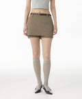 MUSINSA STANDARD WOMAN MUSINSA STANDARD WOMAN Skirt Layered Mini Scotts Dusty Beige