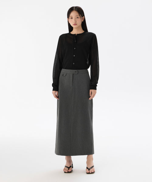 MUSINSA STANDARD WOMAN MUSINSA STANDARD WOMAN Women's Straight Maxi Skirt [Medium Gray]