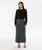 MUSINSA STANDARD WOMAN MUSINSA STANDARD WOMAN Women's Straight Maxi Skirt [Medium Gray]