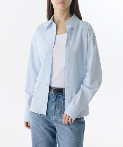 MUSINSA STANDARD WOMAN MUSINSA STANDARD WOMAN Women's Shirt Sky Blue
