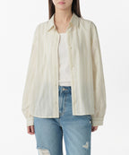 MUSINSA STANDARD WOMAN MUSINSA STANDARD WOMAN Relaxed Multi-Stripe Shirt Light Yellow