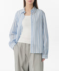 MUSINSA STANDARD WOMAN MUSINSA STANDARD WOMAN Relaxed Multi-Stripe Shirt (Light Blue)