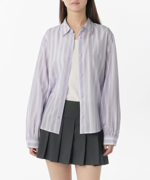 MUSINSA STANDARD WOMAN MUSINSA STANDARD WOMAN Relaxed Multi-Stripe Shirt (Size)