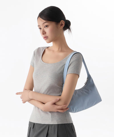MUSINSA STANDARD WOMAN Women's Shiny Hobo Bag Sky Blue