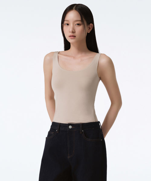 MUSINSA STANDARD WOMAN MUSINSA STANDARD WOMAN Women’s Sleeveless Undershirt Beige