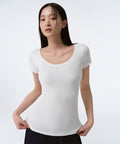 MUSINSA STANDARD WOMAN MUSINSA STANDARD WOMAN Women’s Scoop Neck Undershirt (White)