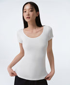 MUSINSA STANDARD WOMAN MUSINSA STANDARD WOMAN Women’s Scoop Neck Undershirt (White)