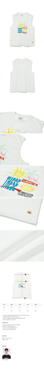 CGP SUNSHINE PARADISE Mesh Sleeveless_Cream