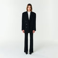 YCH DOUBLE-BREASTED WOOL JACEKT BLACK (F23JK101BK)