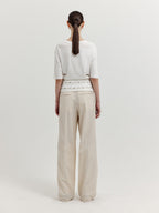 EENK EENK XANEL Paneled Half Sleeve T-shirt - White