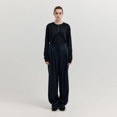 XIELX Classic Pants - Navy/Grey Stripe