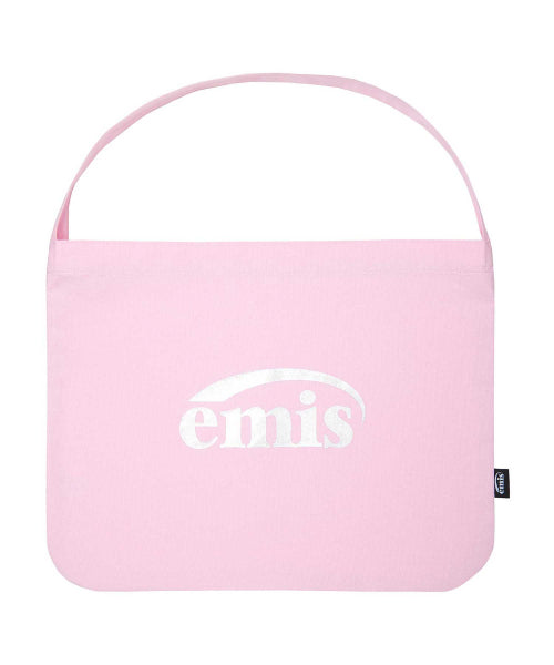 EMIS SILVER LOGO ECO BAG-PINK