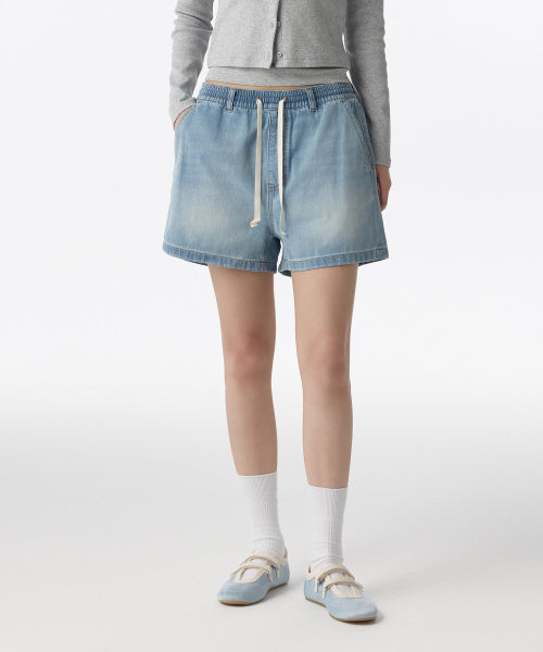 MUSINSA STANDARD WOMAN MUSINSA STANDARD WOMAN Women's Denim Shorts Light Indigo