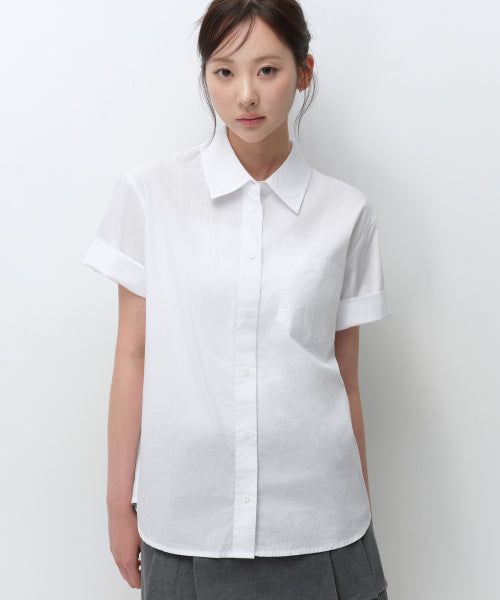 MUSINSA STANDARD WOMAN MUSINSA STANDARD WOMAN Women's Relaxed Soft Poplin Short Sleeve Shirt (Size M)