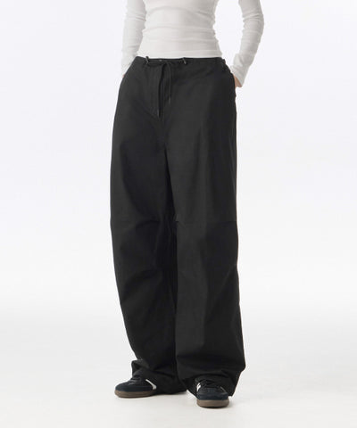 MUSINSA STANDARD WOMAN Women's Cotton Parachute Pants [Black]