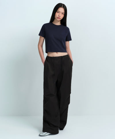 MUSINSA STANDARD WOMAN Cotton Parachute Pants [Gunmetal]