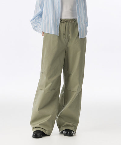 MUSINSA STANDARD WOMAN Women's Cotton Parachute Pants [Light Khaki]