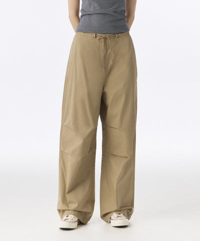 MUSINSA STANDARD WOMAN Women's Cotton Parachute Pants [Beige]