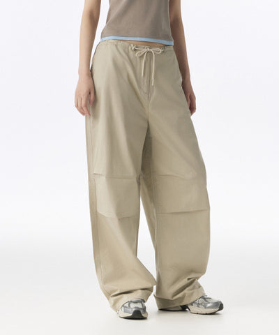 MUSINSA STANDARD WOMAN Women's Cotton Parachute Pants Light Beige