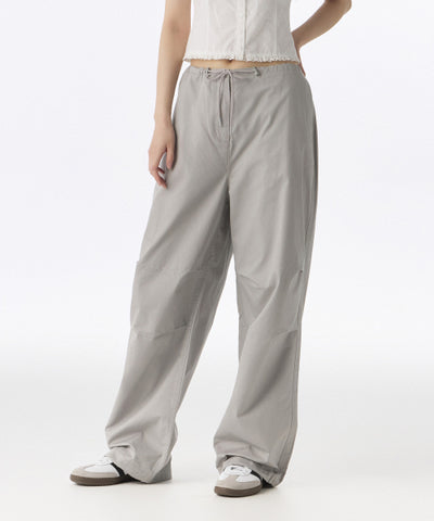 MUSINSA STANDARD WOMAN Cotton Parachute Pants (Light Gray)