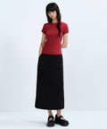 MUSINSA STANDARD WOMAN MUSINSA STANDARD WOMAN Nylon Banding Long Skirt Black