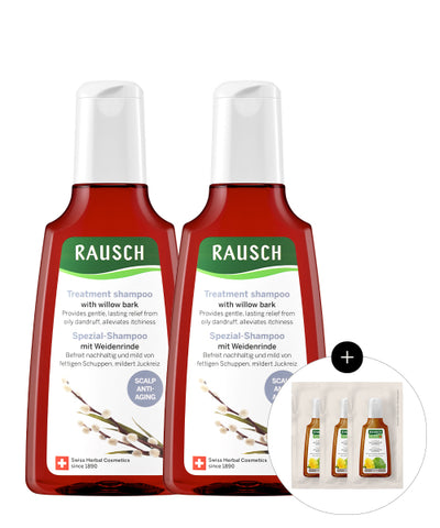 Willow Bark Treatment Shampoo 200ml Duo + 3 Sachets