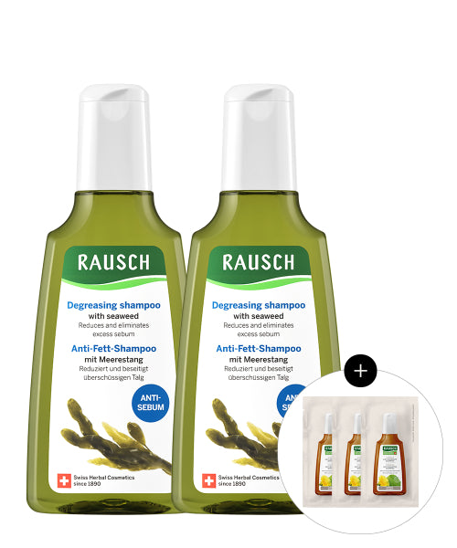 RAUSCH Seaweed Degreasing Shampoo 200ml Duo + 3 Sachets