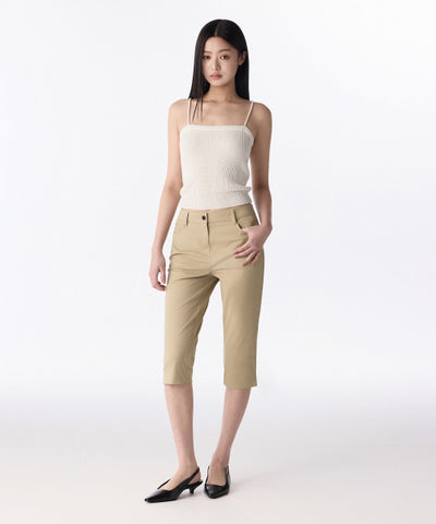 MUSINSA STANDARD WOMAN Women's Cotton Capri Pants (Beige)