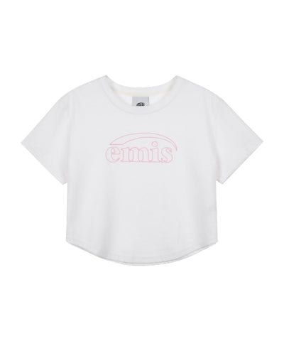 EMIS T-Shirt Chain Stitch White/Pink