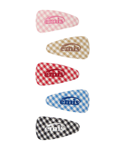 EMIS Gingham Check Wide Hairpin