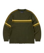 THISISNEVERTHAT THISISNEVERTHAT Striped Knit L/S Top Olive