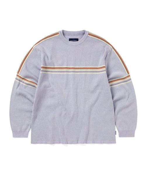 THISISNEVERTHAT THISISNEVERTHAT Striped Knit L/S Top Lavender